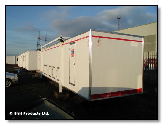 Outside end of unit